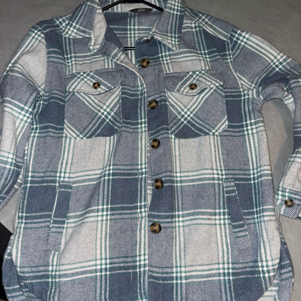 Plaid Button-Up Shirt